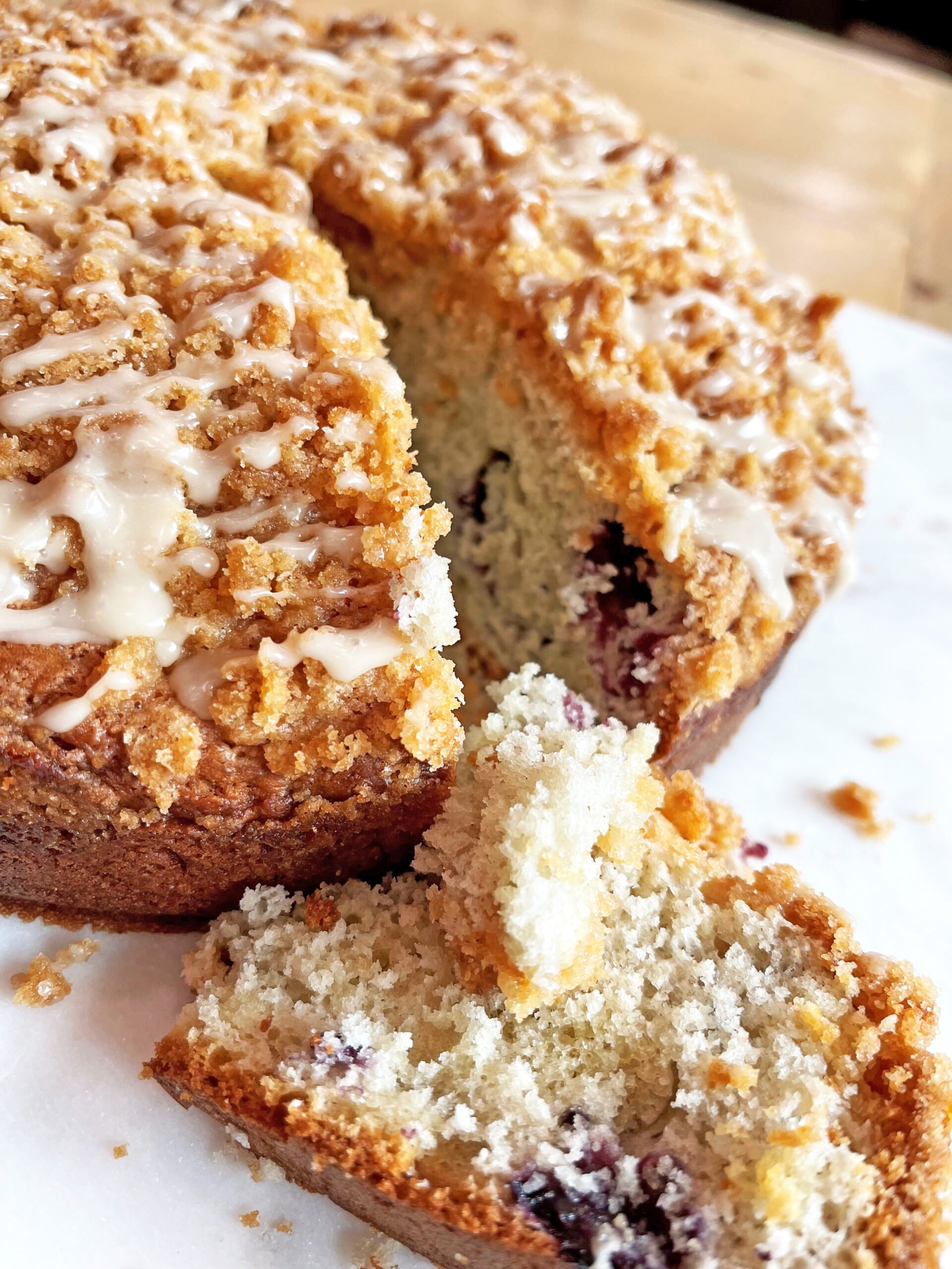 Blueberry Streusel Goat Milk Coffee Cake