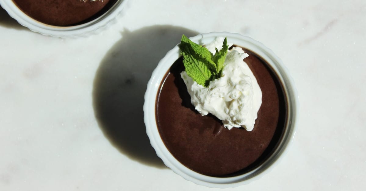 Chocolate-Mint Goat Milk Mousse