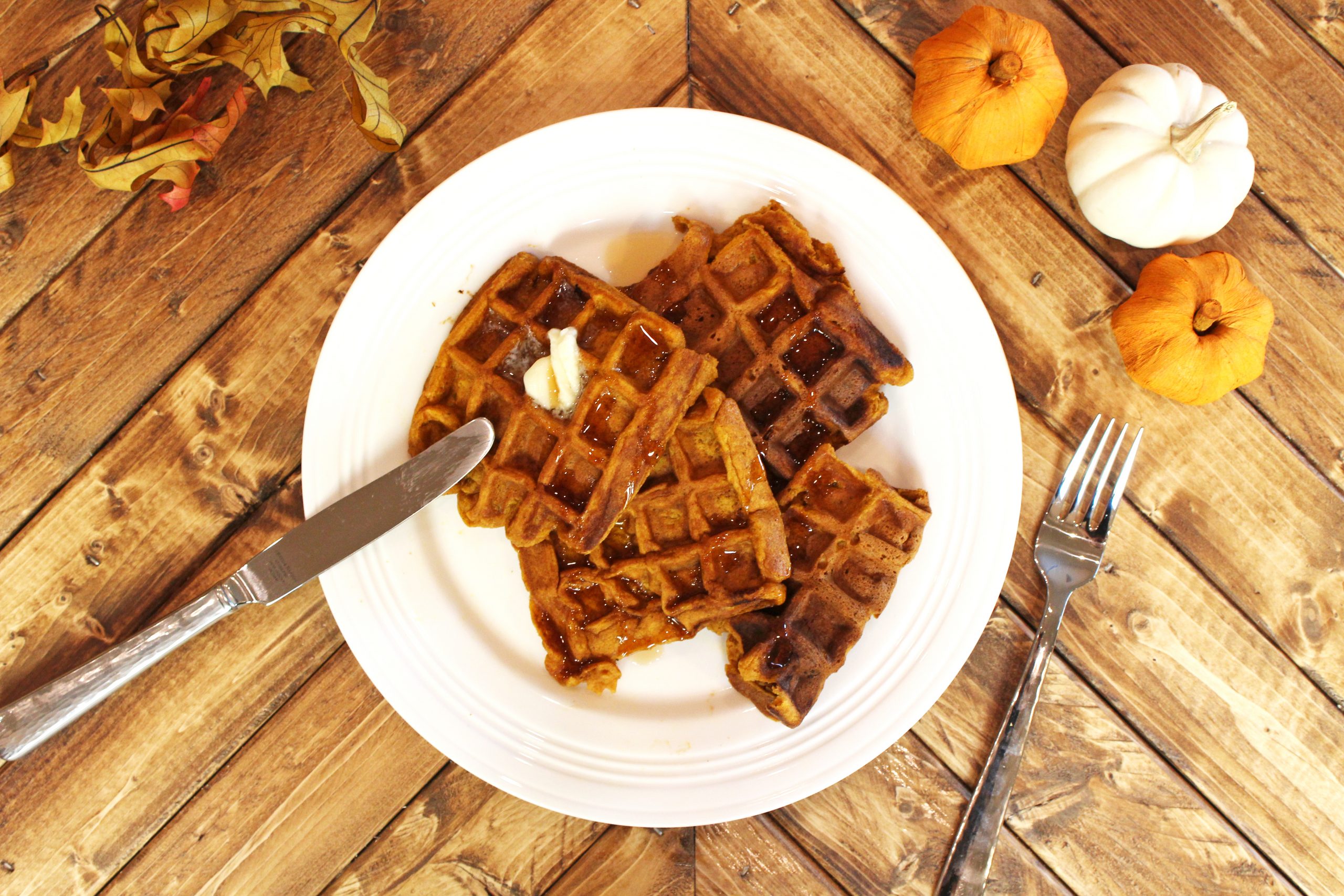 Goat Milk Pumpkin Spice Waffles